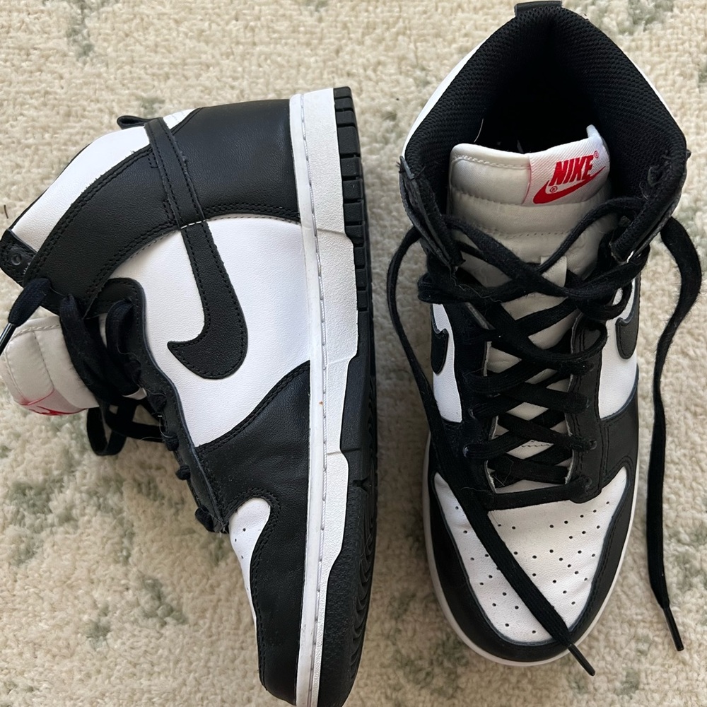 Nike Black and White High-Top Sneakers